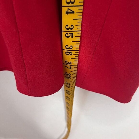 Calvin Klein Red Dress A-Line Women Size 12 Knee Length Sleeveless - Picture 7 of 8